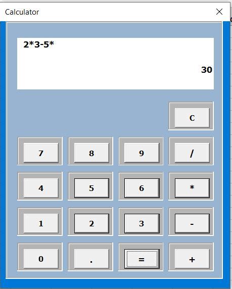 Image result for Calculator Using VBA
