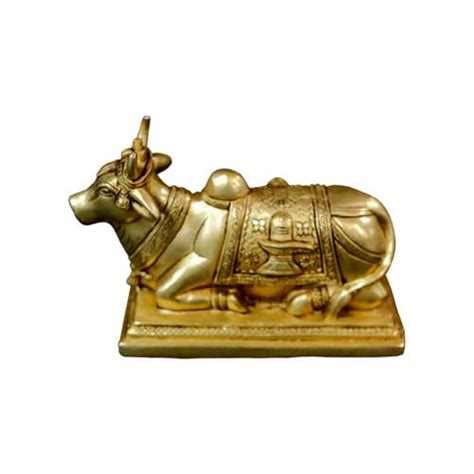 Buy Brass Shive Devotee Nandi Ji Sitting Statue Online at Low Prices in ...