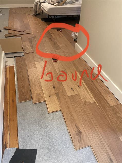 Putting down click engineered hardwood myself. Floor is uneven and I’m ...