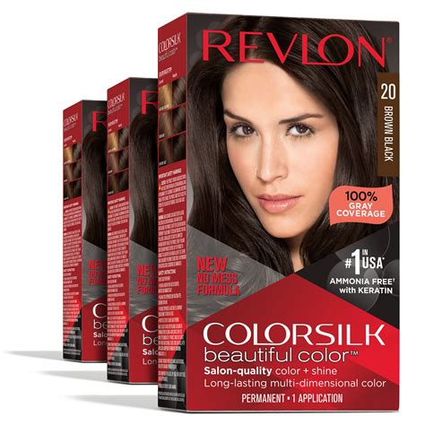 Buy Revlon Permanent Hair Color, Permanent Hair Dye, Colorsilk with 100 ...