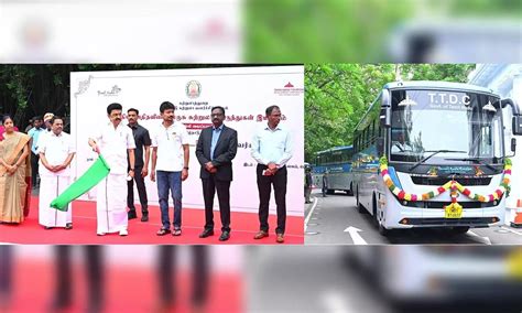 CM Stalin unveils five-high tech buses to Tamil Nadu Tourism ...