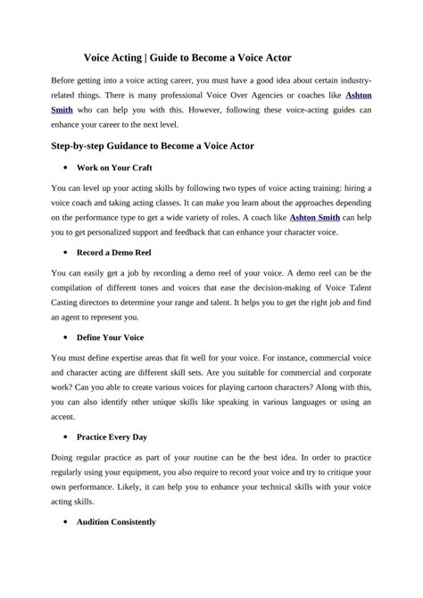 Voice Acting Tutorials 的图像结果