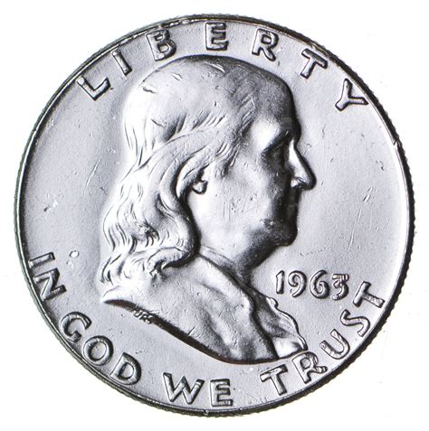Higher Grade - 1963 - RARE Franklin Half Dollar 90% SIlver Coin ...