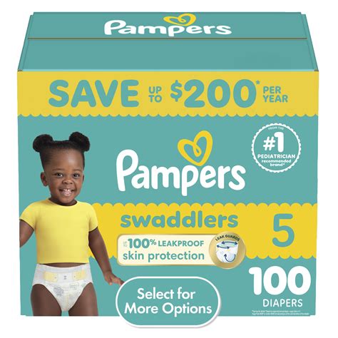 Brandclub - Pampers Swaddlers Baby Diapers Size 5, 100 Count (Select ...