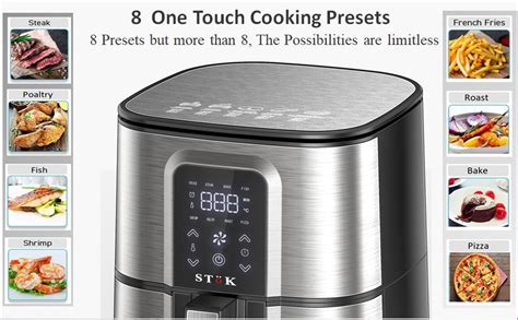 Buy Stok Air Fryer Max LED Digital Touchscreen with 8 Presets, 6.5 ...