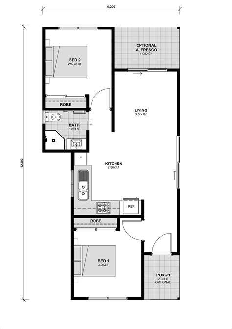 Mollymook (12.30 x 6.20) - Granny Flats Made Easy