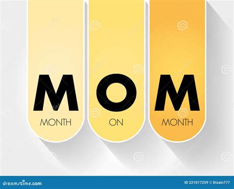 MOM - Month on Month Acronym, Business Concept Background Stock Illustration - Illustration of ...