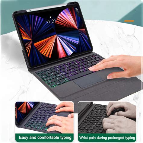 Buy GKUY Touchpad Keyboard Case for iPad Pro 12.9-inch 5th Gen 2021 ...