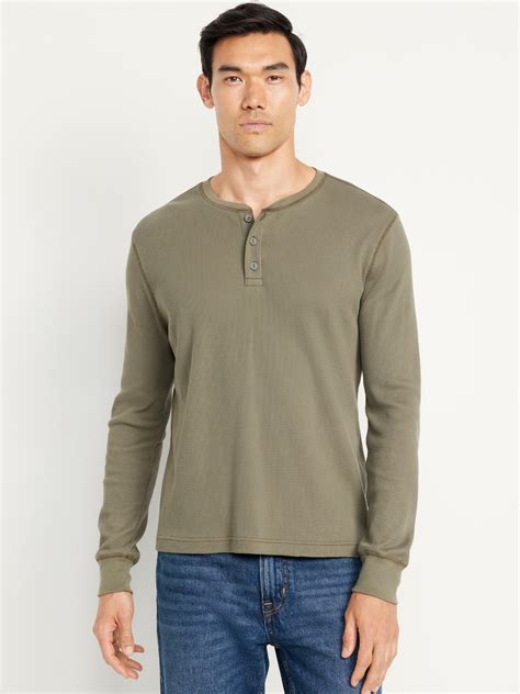 Men's Waffle Knit Henley | Old Navy
