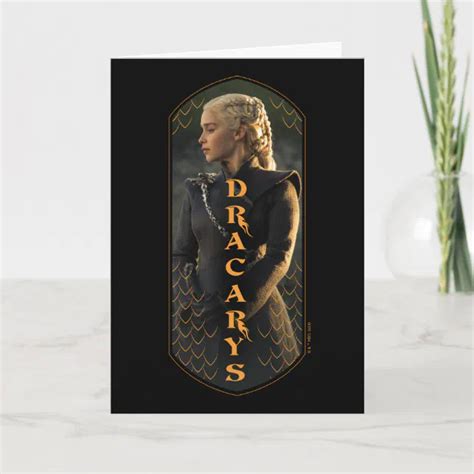 "Dracarys" Daenerys Targaryen Graphic Card | Zazzle