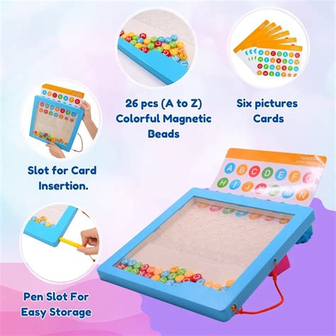 MagAlpha Board | Playful Magnetic Alphabet Letters for Kids | With a S ...