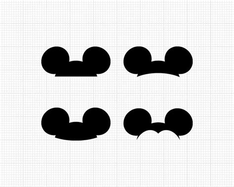 Mickey Mouse Ears Head, Svg and Png Formats, Cut, Cricut, Silhouette ...
