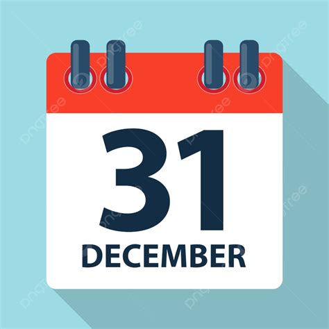 December Calendar Vector Hd Images, 31 December Calendar Icon, Deadline ...