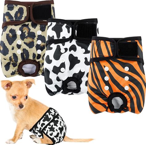 Buy Pedgot 3 Packs Dog Diapers Female, Washable Highly Absorbent Doggy ...