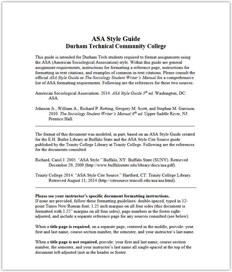 Image result for Example of Asa Style Paper