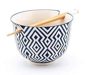 Buy Happy Sales Ramen Udong Noodle Soup Cereal Bowl w/ Chopsticks ...