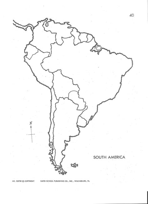 Printable Blank Map Of South America
