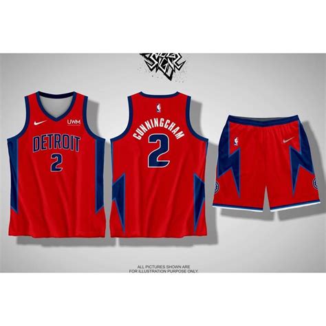 Novos PISTONS 02 CADE CUNNINGHAM Jersey FREE CUSTOMIZE OF NAME AND ...