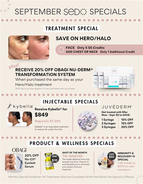 SPECIALS - Sedo Laser