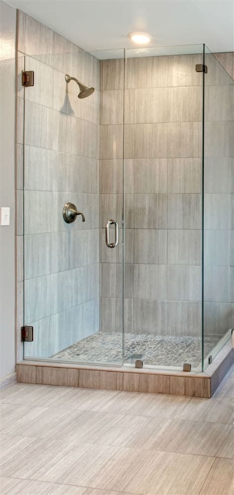 Showers Corner Walk In Shower Ideas For Simple Small Bathroom With ...