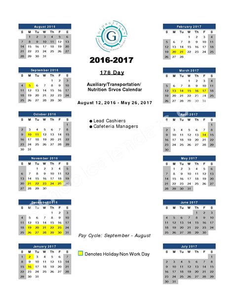 Georgetown Multi Year Calendar - Printable Calendars AT A GLANCE
