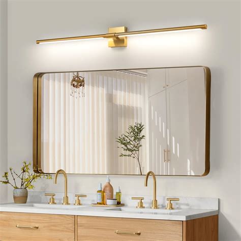 48 inch Gold Bathroom Vanity Light Over Mirror LED Bath Fixtures Lights ...