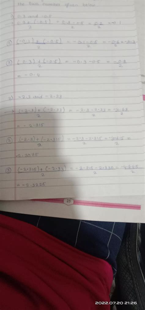 iii) part (4) Write any three rational numbers between the two numbers ...