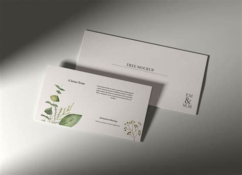 Free Invitation Card & Envelope Mockup PSD - Good Mockups