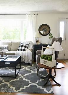 Black Farmhouse Living Room by Our Guest Cottage Living Room Neutral Mix And Match Style Black Farmhouse Living Room