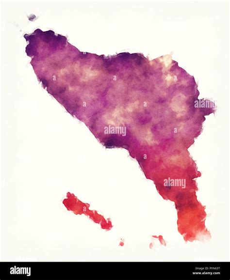 Aceh province map of Indonesia in front of a white background Stock Photo - Alamy