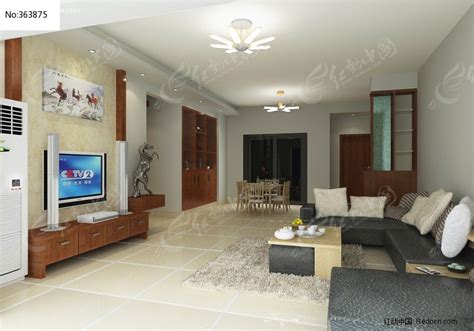 3D客厅模型和3D客厅效果图图片_室内装修_编号363879_红动中国