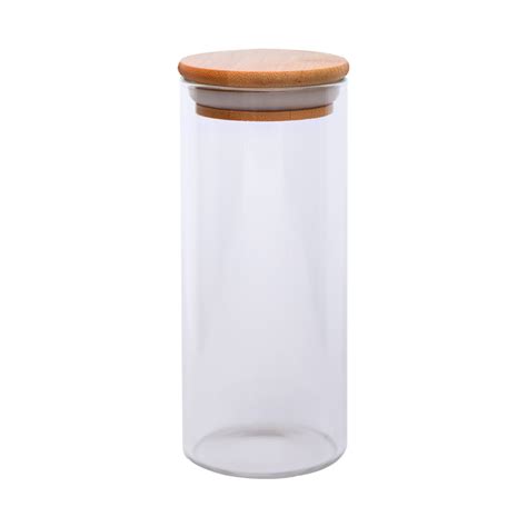 Sanjeev Kapoor - Delight Wooden Lid Borosilicate Round Jar 450 Ml - Se ...
