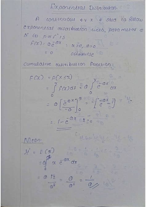 Exponential distribution - Statistics - Studocu