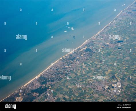 Aerial view of Belgium coast Stock Photo - Alamy