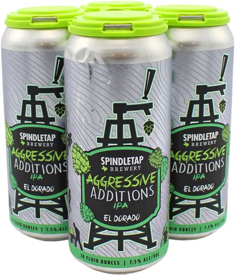 SpindleTap Aggressive Additions IPA Craft Beer 4 pk Cans, 16 oz ...