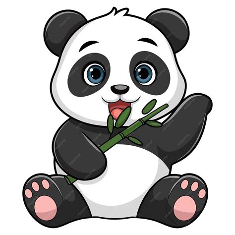 Premium Vector | Cute panda clipart