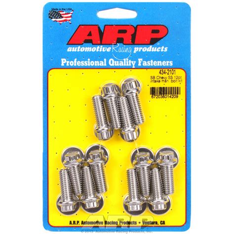 ARP, Intake Bolts, Chev SB, 12-Pt., Stainless Steel - Competition Products