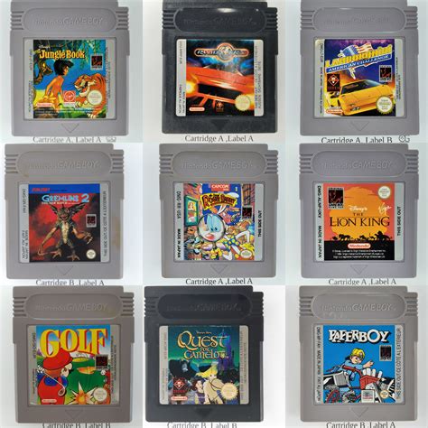 Nintendo Gameboy Games: Original Game Boy Retro Authentic as ...