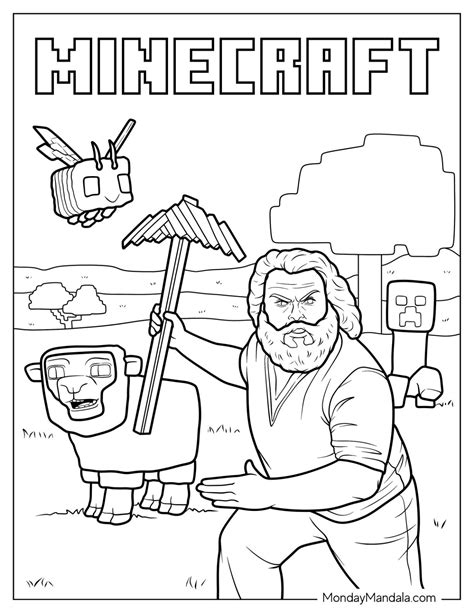 Minecraft Steve Coloring Pages Movie