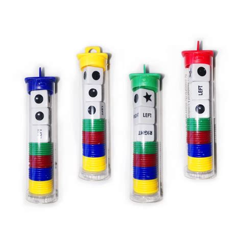 Buy JHFY Left Right Center dice Game Prime Set Bundle- 4 Pack Assorted ...