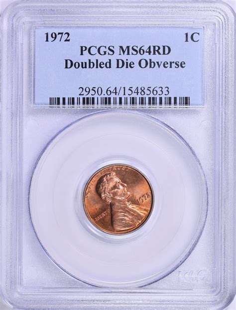 1972 Lincoln Cent Doubled Die Obverse PCGS MS-64 RD (Item 1788934 ...