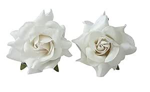 Buy Saan Velvet Rose Hair Flower Clip and Pin Brooch For Women Juda ...