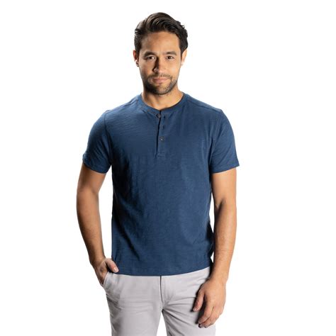Henley Shirt Short Sleeve, Navy | Peter Manning NYC