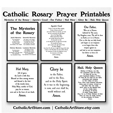Rosary Prayer Printable Mysteries Of The Rosary - Printable Board Games