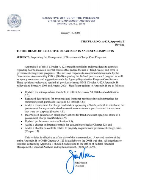 + OMB Circular A-123 (Appendix B): Improving ... - The White House