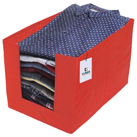 Kuber Industries Shirt Organizer for Wardrobe|Foldable Non Woven Shirt ...