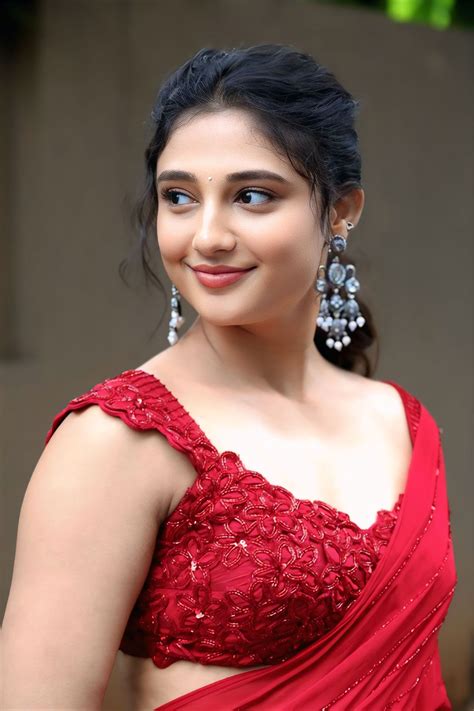 Ritika Nayak's Stunning Stills in a Red Ruffle Saree for Mirai - South ...