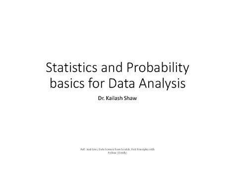 UNit 2 Data Science Statistics and Probability basics for Data Analysis ...