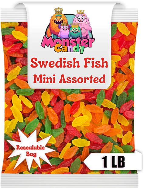 Amazon.com: SWEDISH FISH Mini Soft & Chewy Candy, Family Size, Bulk ...