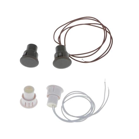 Recessed Magnetic Door Window Contacts Alarm Reed Switch Brown and ...